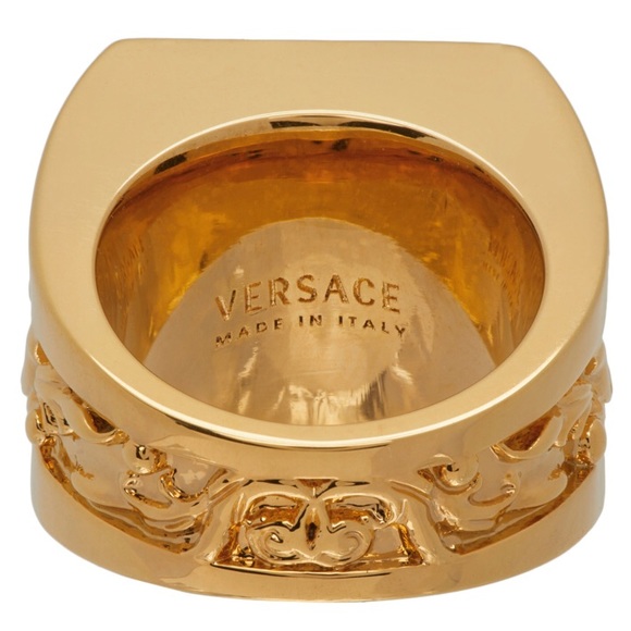 VERSACE Gold Western Barocco Signet Ring - Picture 9 of 9